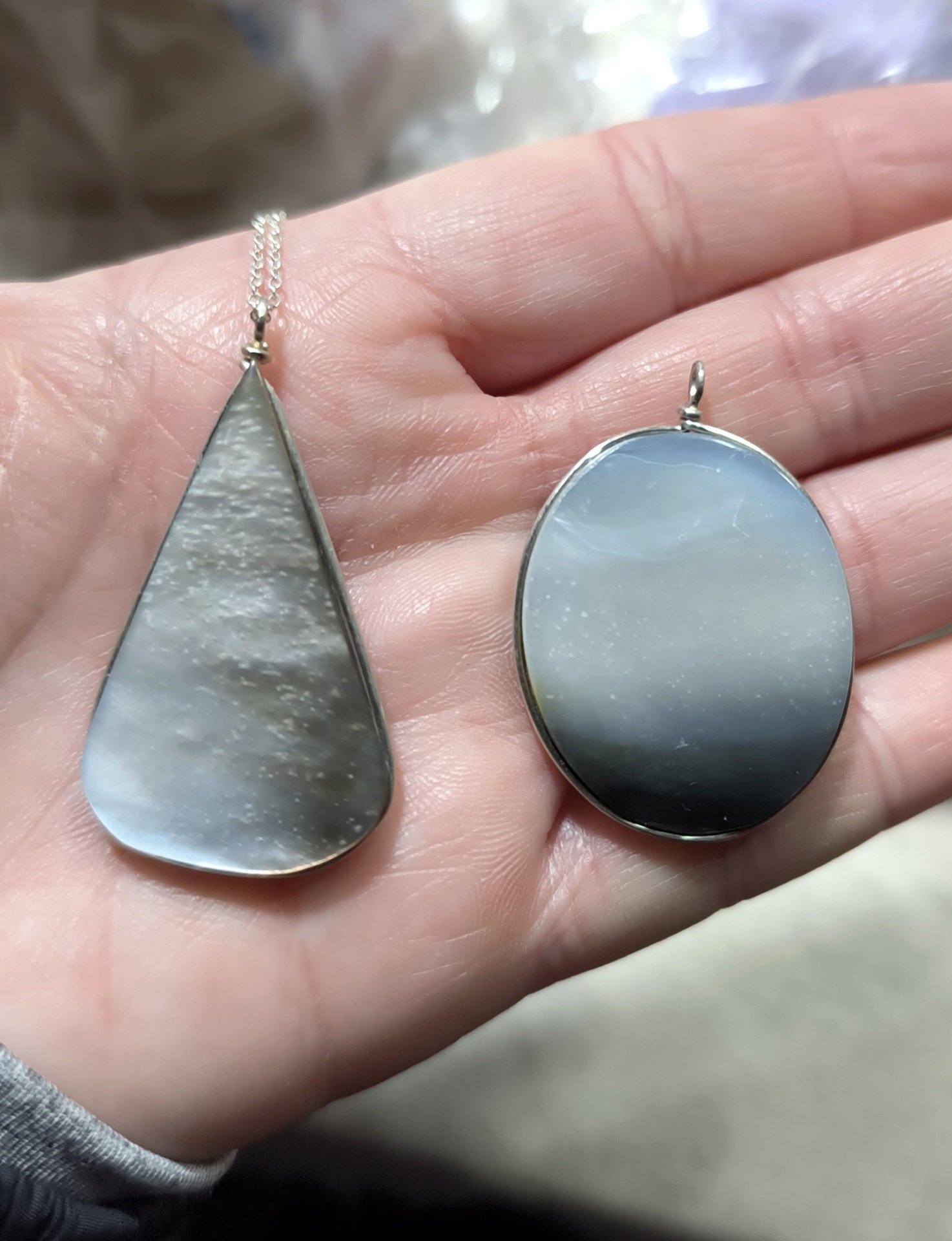 Colgante de nácar en plata: paz y pureza Colgante de nácar en plata: paz y pureza - Imagen 3