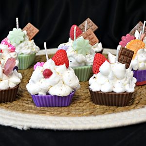 Velas de cupcake: dulzura que ilumina tus sentidos